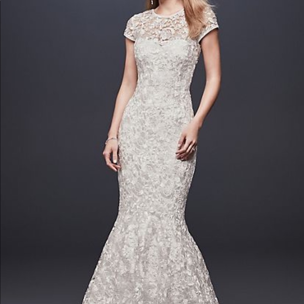 High neck mermaid wedding dress